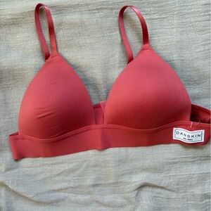 Danskin Wireless Triangle Bra in Coral